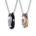 Ip Gold Plating Stainless Steel Jewelry Two Circles Cz Pendant