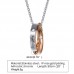 Ip Gold Plating Stainless Steel Jewelry Two Circles Cz Pendant