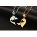 Fashion Jewelry Heart Shape Boys And Girls Zircon Pendant Necklace