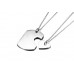 Fashion Logo Available Stainless Steel Heart Tag Pendant For Couples
