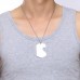 Fashion Logo Available Stainless Steel Heart Tag Pendant For Couples
