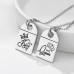 Fashion Jewelry Her King His Queen Stainless Steel Dog Tag Pendant