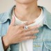 Fashion Jewelry Her King His Queen Stainless Steel Dog Tag Pendant