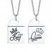 Fashion Jewelry Her King His Queen Stainless Steel Dog Tag Pendant