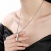 Her King His Queen Couples Jewelry Stainless Steel Zirconia Pendants with Chains