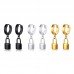 Mens fashion jewelry stainless steel black drop hoop lock earrings
