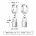Mens fashion jewelry stainless steel black drop hoop lock earrings