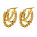 Sweet girls jewelry stainless steel gold finish hoop earrings