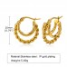 Sweet girls jewelry stainless steel gold finish hoop earrings