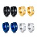 Mens surgical stainless steel cz diamond hoop huggie earrings