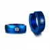 Mens surgical stainless steel cz diamond hoop huggie earrings