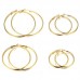 Korea style fashion big gold color jewelry women hoop earrings