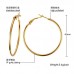 Korea style fashion big gold color jewelry women hoop earrings