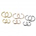 Multiple sizes gold tone jewelry women hoop earrings studs