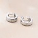 Wholesale European stainless steel oval shape mens cz hoop round earrings
