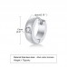 Wholesale European stainless steel oval shape mens cz hoop round earrings