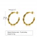 Stainless steel jewelry stud gold plated hoop earrings