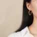 Stainless steel jewelry stud gold plated hoop earrings