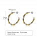 Stainless steel jewelry stud gold plated hoop earrings
