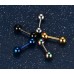 Personalized fashion stainless steel ball stud earrings for guys