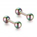 Personalized fashion stainless steel ball stud earrings for guys
