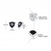 Mens jewelry enamel knight stainless steel cross stud earrings