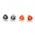 Mens jewelry enamel knight stainless steel cross stud earrings