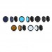 Mens surgical hypoallergenic turquoise black stainless steel post dumbbell earrings