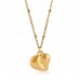 Gold Plating Beads Chains Heart Stainless Steel Pendant Necklace