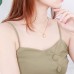 Gold Plating Beads Chains Heart Stainless Steel Pendant Necklace