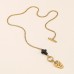 Punk Jewelry Stainless Steel Curb Chain Cross Skull Pendant Necklace