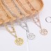 Hip Hop Jewelry Double Layers Stainless Steel Tree of Life Pendant Necklace