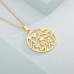 Wholesale Hollow Pendant Stainless Steel Flower Zircon Necklace