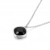 Multiple Colors Stainless Steel Round Crystal Pendant with Chain