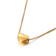 Valentine's Day Gift Stainless Steel Heart Necklace Pendant with Three Colors