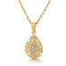 Stainless Steel Round Tree Full Crystal Stone Pendant