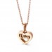 Gold Plated Stainless Steel Love Pendant for Couples