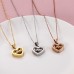 Gold Plated Stainless Steel Love Pendant for Couples