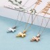 Girls Jewelry Simple Gold Color Dragonfly Pendant Necklace