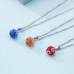 Silver Plated Crystal Shambala Pendant with Multiple Colors