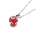 Silver Plated Crystal Shambala Pendant with Multiple Colors