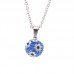 Silver Plated Crystal Shambala Pendant with Multiple Colors