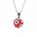 Silver Plated Crystal Shambala Pendant with Multiple Colors