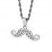 Hip Hop Jewelry Gold Plating Stainless Steel Crystal Beard Pendant