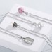 Multiple Styles Stainless Steel CZ Full Set Round Pendant