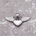 High Polish Stainless Steel Angel Wing Pendant with Gold Plating