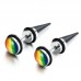 Mens jewelry surgical stainless steel rainbow long post earrings