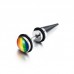 Mens jewelry surgical stainless steel rainbow long post earrings