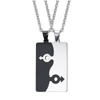 Men And Womens Jewelry Picture Puzzle Pendant Necklace With Chains